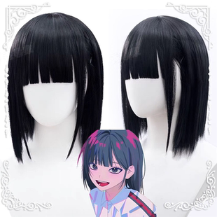 【1121人收藏】时光代理人乔苓cos自然黑色假发齐耳空气刘海cos万