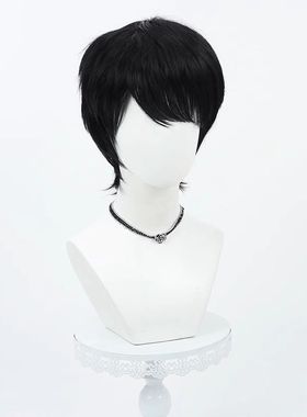 新款假面骑士Build桐生战兔cos假发黑色日常Sento Kiryu男