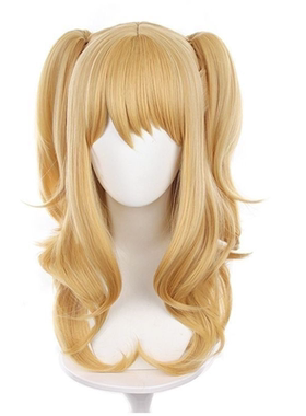 玫瑰网蓝原柚子coscosplay假发柑橘香气原芽衣虎口马尾同款