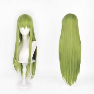 狐妖小红娘涂山容容cosplay假发cos长发真头皮顶绿色