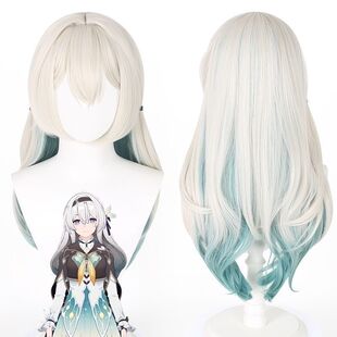 崩坏星穹铁道cosplay流萤假发真头皮拼色渐变