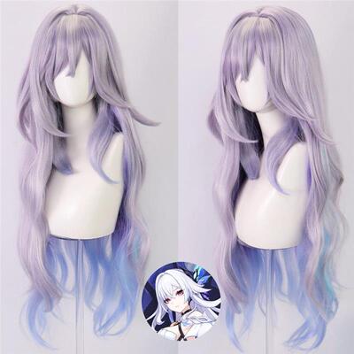 原神丝柯克cosplaycos假发特调渐变色挑染真头皮