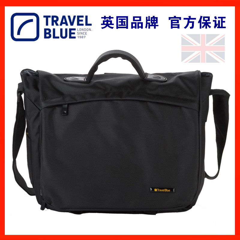Travel Blue/蓝旅大容量手提包斜挎包横款商务单肩包男包邮差背包
