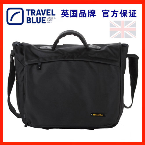 蓝旅邮差手提包斜挎包横款单肩包