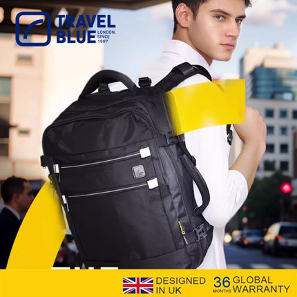 Travel Blue/蓝旅旅途防泼水电脑包男超大容量旅行双肩背包带鞋仓