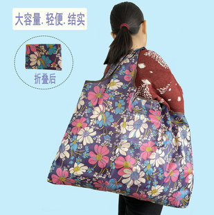 大容量可折叠超市环保购物袋时尚卡通牛津布手提袋便携妈妈买菜包