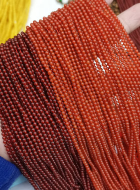 2-4mm红玛瑙散珠diy发簪璎珞饰品