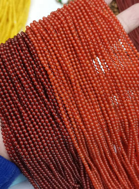 2-4mm红玛瑙散珠diy发簪璎珞饰品