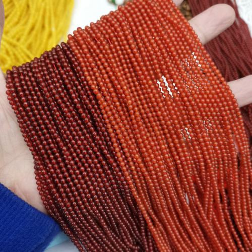 2-4mm红玛瑙散珠diy发簪璎珞饰品