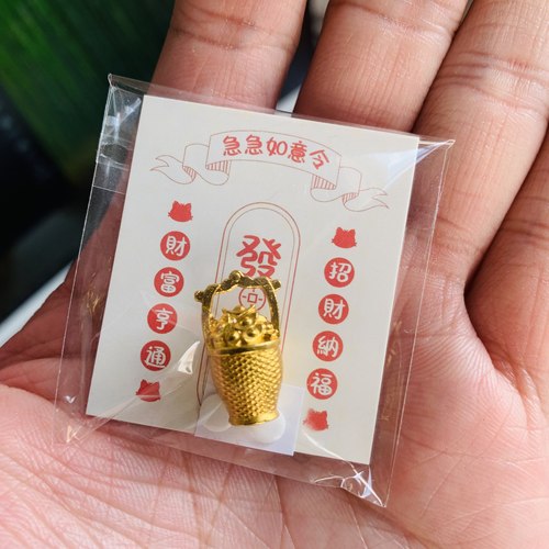 招财纳福锌合金一桶金桌面摆件