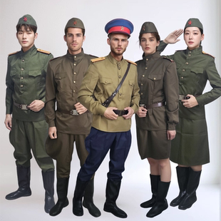 喀秋莎女装演出服苏联红军军装俄罗斯二战服男装舞台演出服出租