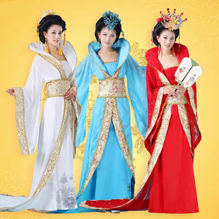 贵妃古装大唐武则天拖尾杨贵妃女儿国国王后王母仙姑演出服装出租
