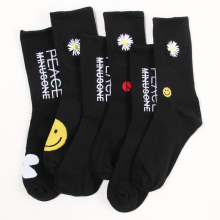 GD同款权志龙潮牌小雏菊花peace中筒长袜子pmo af1 peaceminusone