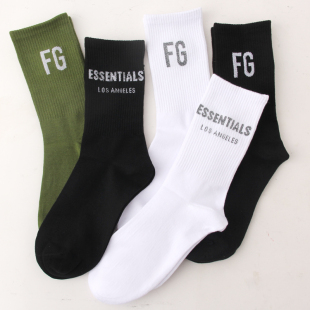 主线FG富贵FOG高街潮牌男女情侣中筒袜街头运动 GOD第六季 FEAR