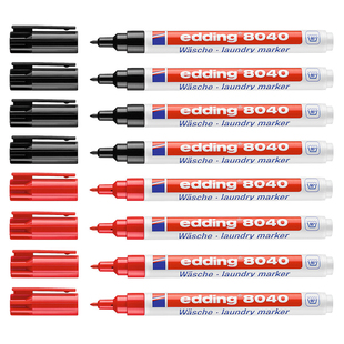 艾迪edding8040防水洗记号笔纺织布艺学生签名水洗不掉色马克笔
