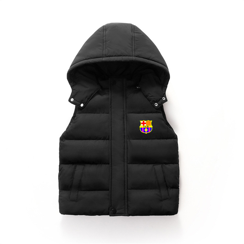 【儿童款】巴塞罗那巴萨秋冬季新款西甲外套马甲背心青少年球衣