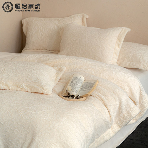 新款法式风保暖牛奶绒四件套