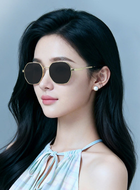 多边形几何小框金属太阳镜