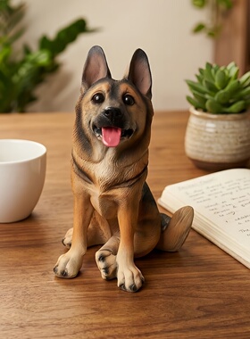 仿真小狗家庭客厅装饰品狼狗摆件