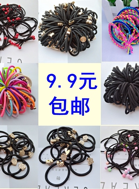 日韩风高弹力女士黑色耐用橡皮筋