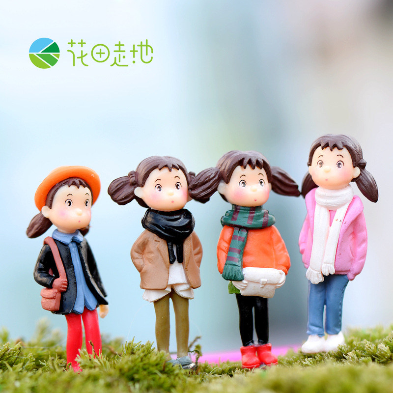 特价爆款冬装小梅闺蜜姐妹苔藓微景观玻璃瓶DIY配件造景摆件素材