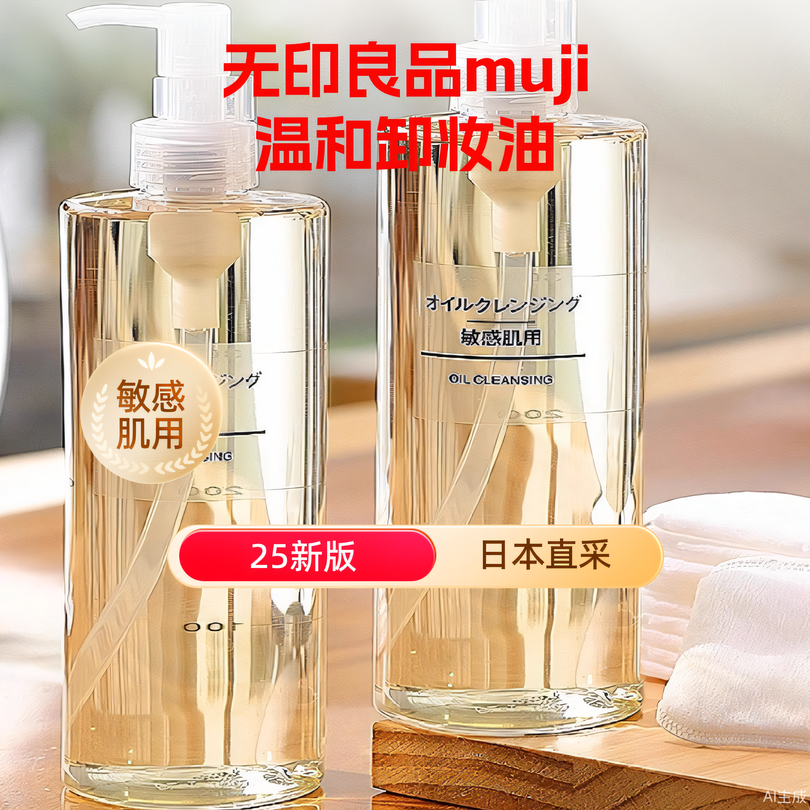 无印良品muji温和卸妆油 25年新版日本本土直采300ml