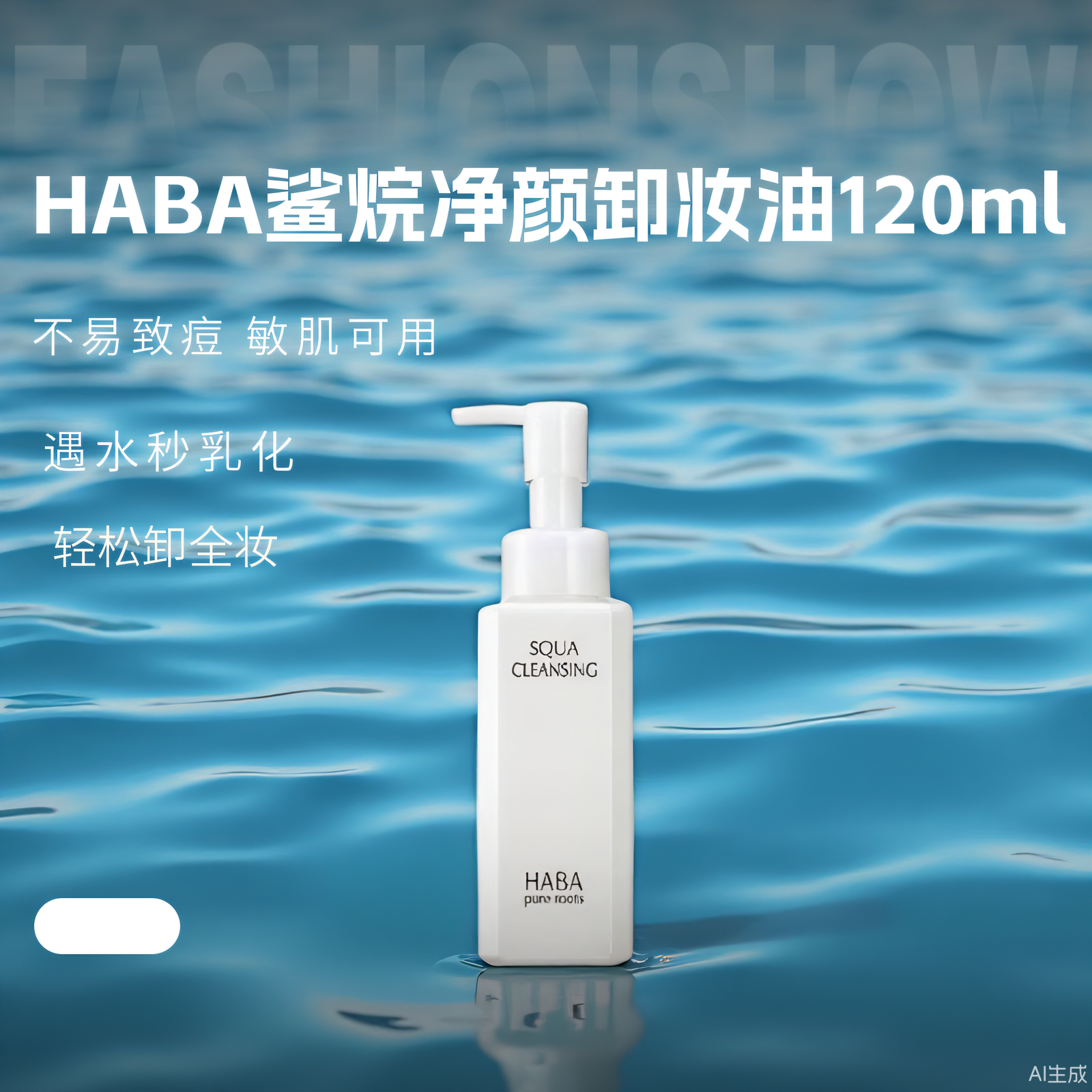 日本HABA鲨烷卸妆油深层清洁毛孔温和清爽不油腻卸妆水膏原装进口