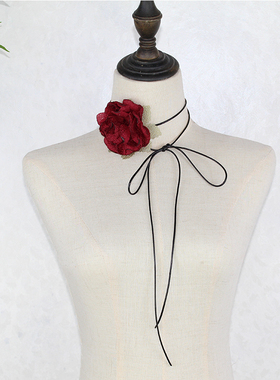 蜡绳颈链女烧边花文艺