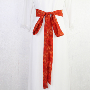 古风文艺印花长飘带宽腰封腰带衣服束腰装 饰腰间配饰