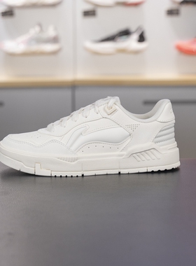 李宁休闲鞋2024秋季新款COMMON80s女子舒适软弹经典板鞋AGCU084