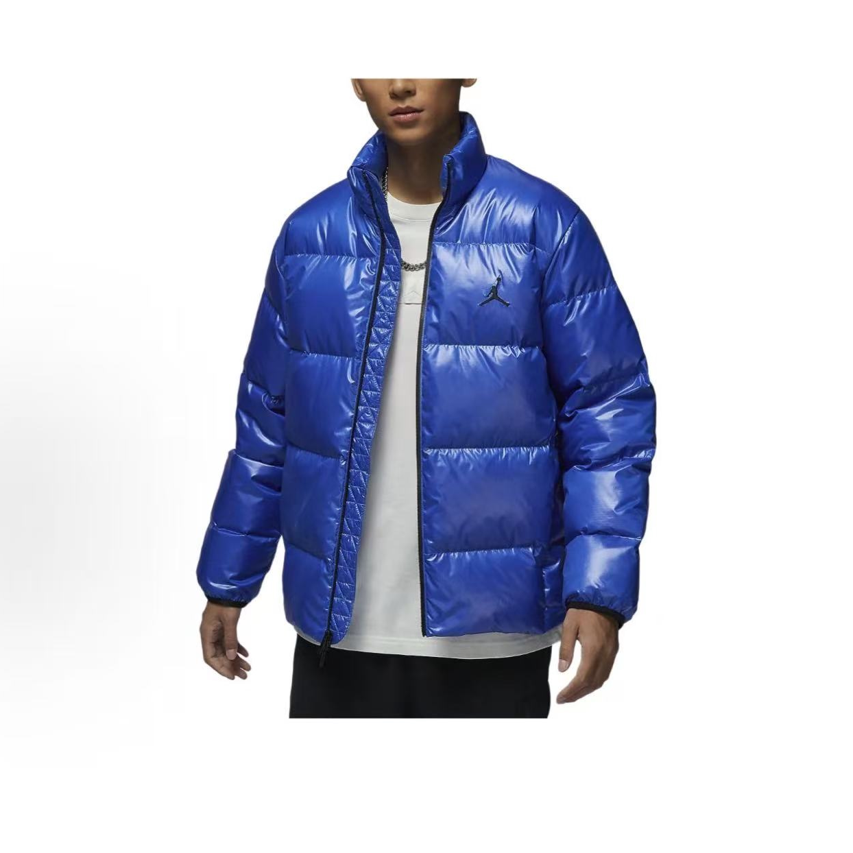 NIKE/耐克 Jordan 休闲宽松保暖夹克包面蓝色羽绒服 FV7272-480