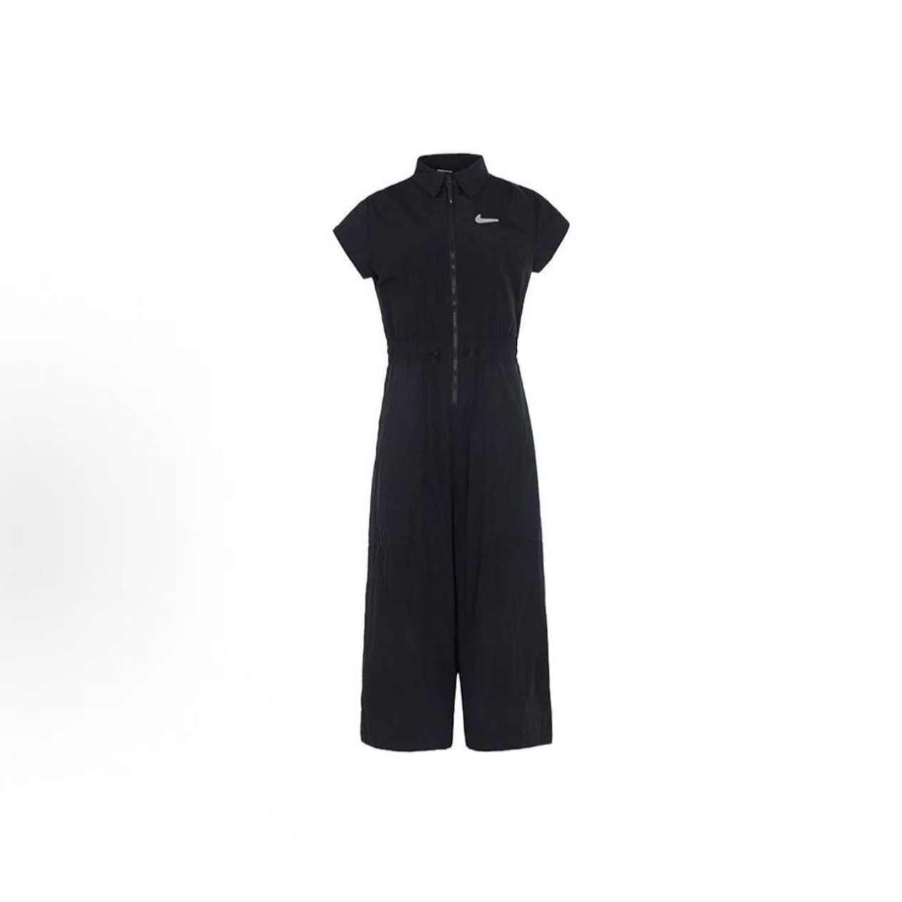 NIKE/耐克 纯色休闲印花短袖连体裤 女款黑色 DR5627-010