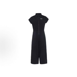 NIKE/耐克 纯色休闲印花短袖连体裤 女款黑色 DR5627-010