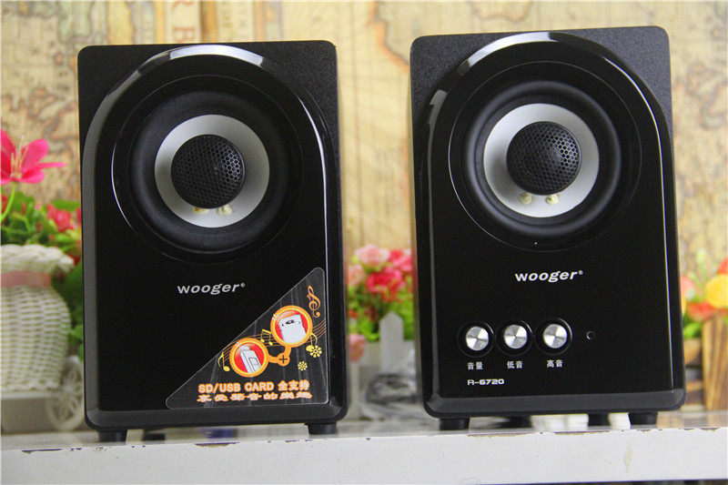 伍歌2.0挂壁音箱有源蓝牙木质音响店铺工程 学校 教学投影机音箱