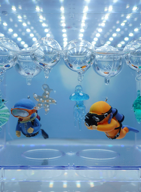 marimo幸福海藻球小恶魔浮球夜光海豚摆件可爱公仔漂浮水培植物