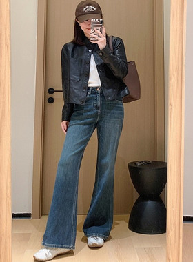 大叮自制建模裤！力荐双版本酵洗手擦猫须微喇裤复古阔腿牛仔裤女