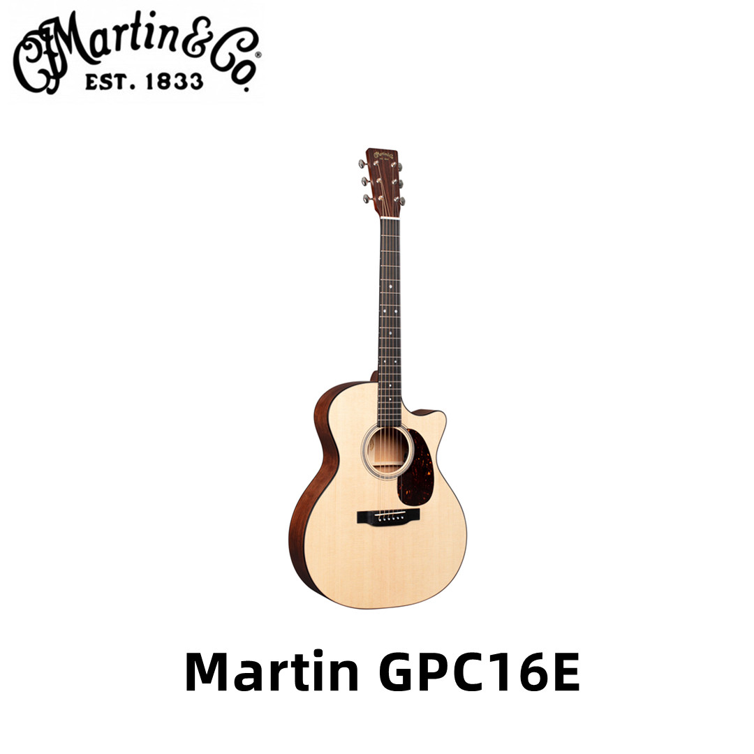 martin吉他 gpc16e 缺角民谣木吉他 电箱民谣吉他指弹吉他