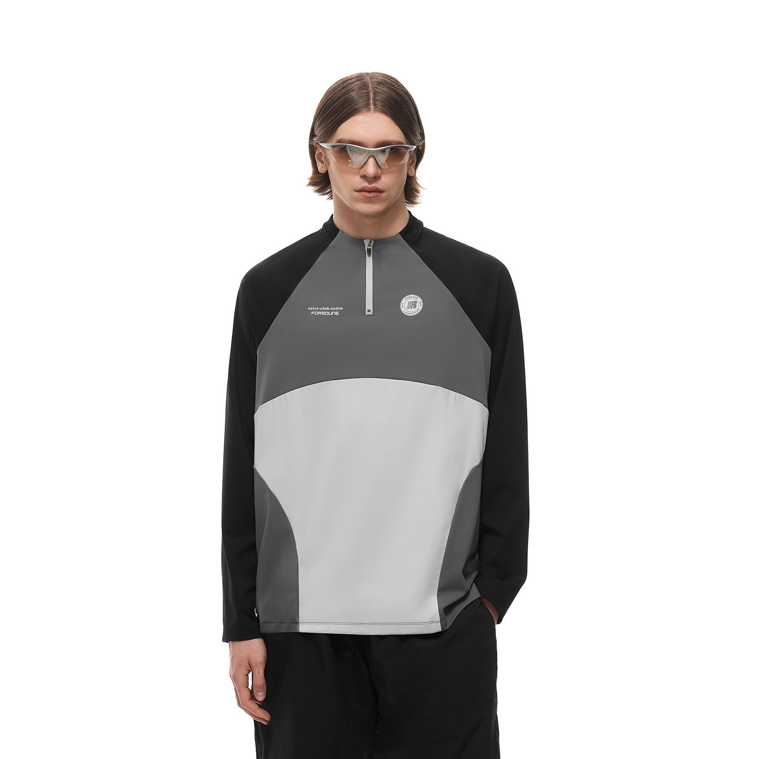 FDR官方店徽章拉链速干长袖t恤