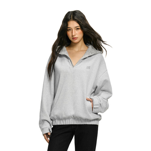 FDR官方店拼接针织帽V领卫衣