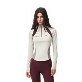 速干t恤女连帽运动上衣凉感长袖 FDR官方店 半拉链修身 显瘦骑行服