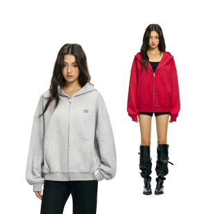 宽松拉链开衫 情侣装 上衣男 彩色星星连帽卫衣外套女春季 FDR官方店