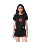 FDR官方店 辣妹显瘦体恤上衣 t恤女夏季 趣味串珠苹果印花修身 短袖