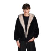 毛领夹棉座山雕外套女冬季 FDR官方店 羊羔绒加厚情侣连帽上衣男款