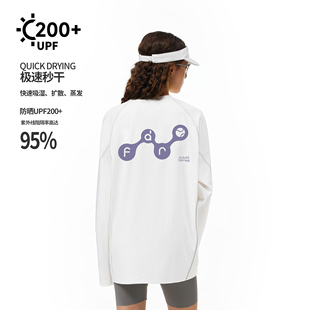 宽松运动上衣 t恤男女秋季 FDR官方店 弹射网球印花凉感速干长袖