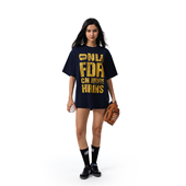 FDR官方店 运动宽松情侣上衣 美式 大标识斑驳做旧短袖 t恤男女夏季