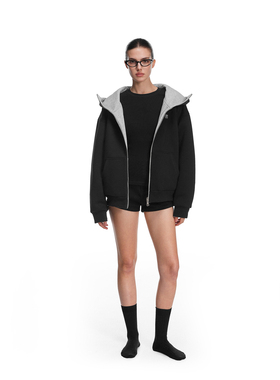 FDR官方店 双面穿空气层连帽卫衣外套男女秋冬季重磅情侣宽松上衣