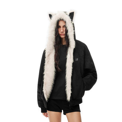 FDR官方店麂皮毛领座山雕外套