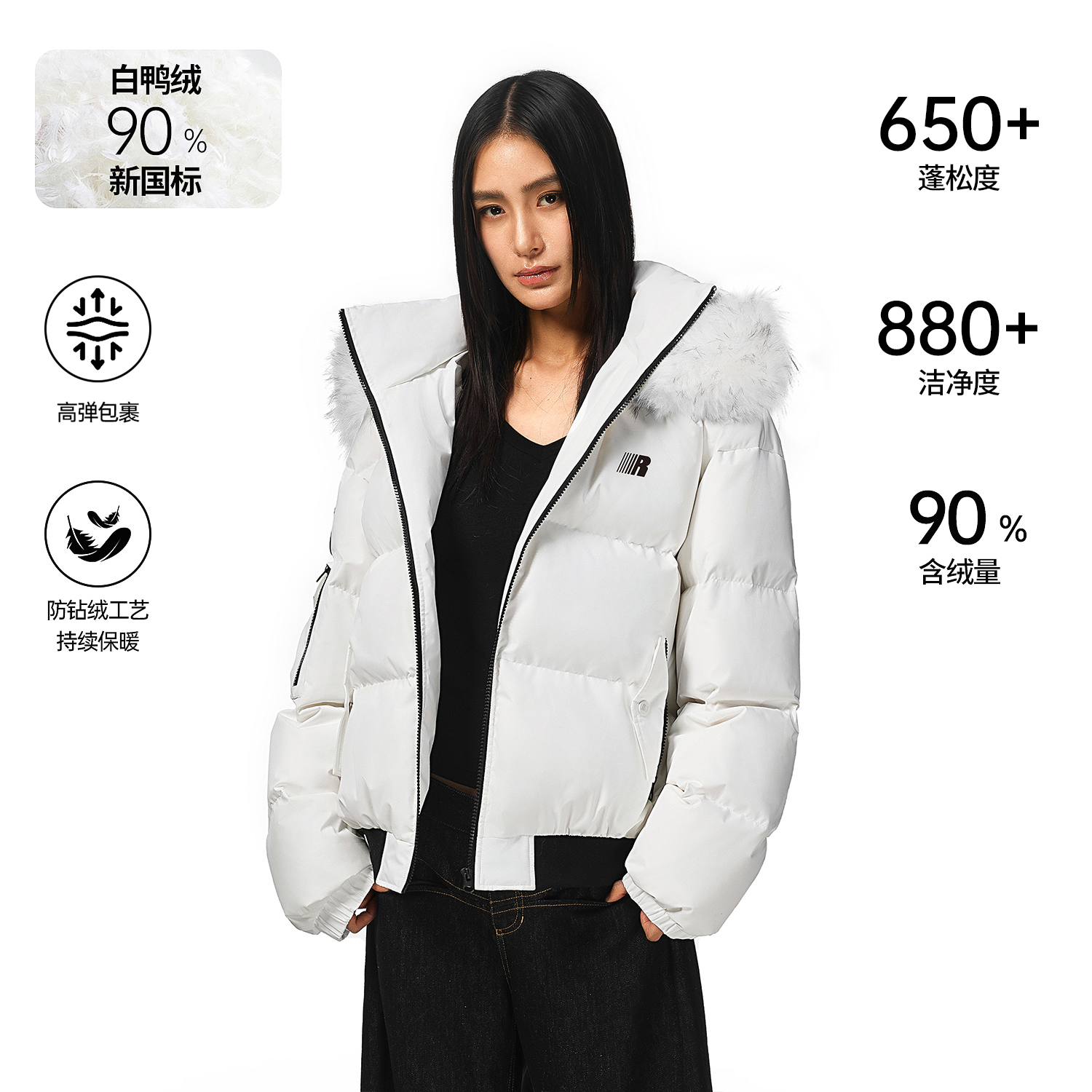 FDR官方店加厚保暖羽绒派克服