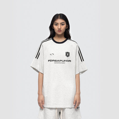 FDR官方店章仔织带印花短袖t恤