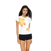 宝石花卉印花美式 辣妹短袖 t恤女夏季 FDR官方店 修身 显瘦体恤上衣